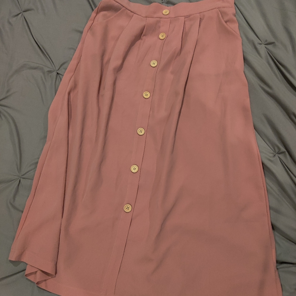 Pink Midi Skirt